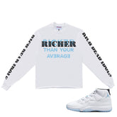 CAMISETA DE MANGA LARGA BLANCA, CORTA Y PESADA, MÁS RICO QUE LA MEDIA